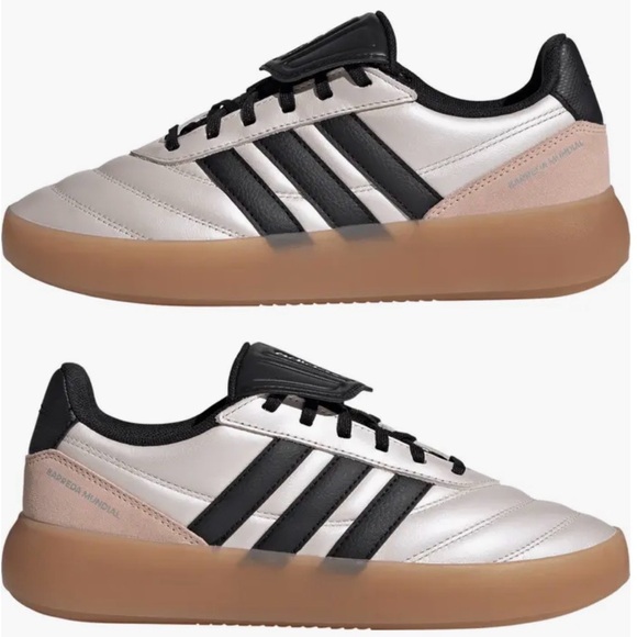 Adidas Barreda Mundial Black & Pink Sneakers with Tan Sole. No Box.